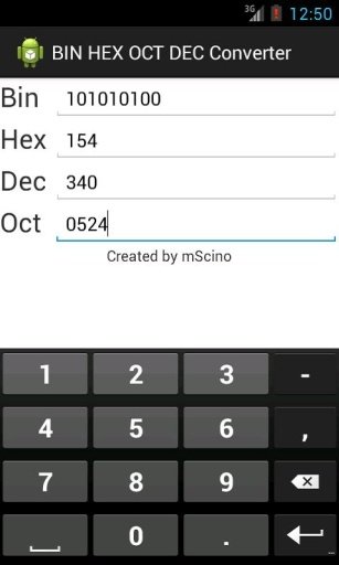 bin hex oct dec Converter截图8