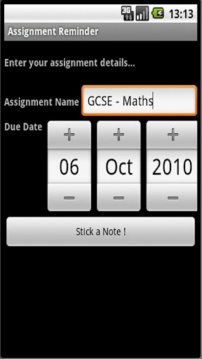 Assignment Reminder Widget截图1