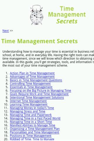 Time Management Secrets截图1