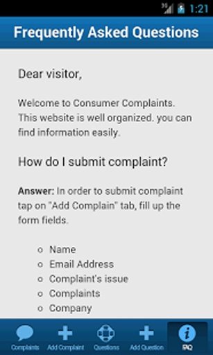 Consumer Complaints截图5