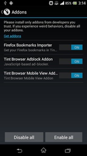 Tint Browser Mobile View addon截图2