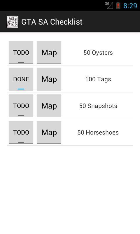 100% checklist for gta sa截图2