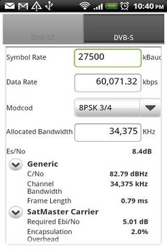 DVB-S2 Calculator截图