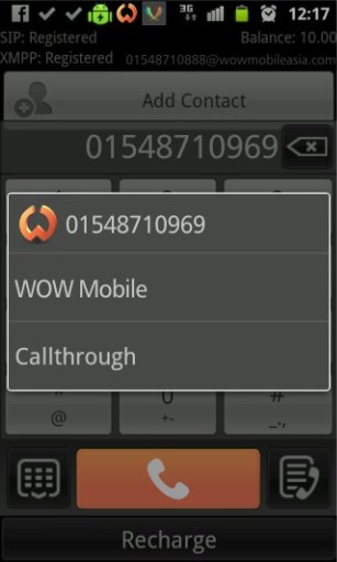 WOW Mobile VoIP Dialer截图2