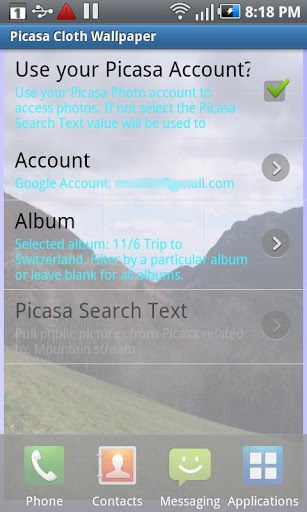 Picasa Cloth Wallpaper截图2