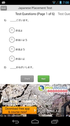 Japanese Placement Test截图3