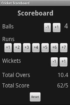 Cricket Scoreboard截图