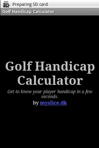 Golf Handicap Calculator截图2