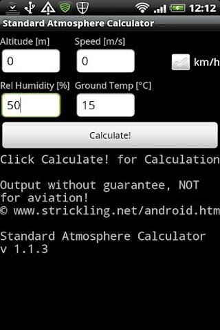Standard Atmosphere Calculator截图4