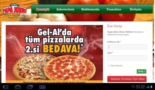 Papa John's Turkiye截图3