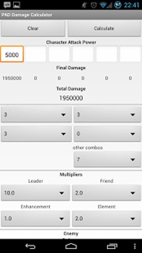 PAD Combo Damage Calculator截图5