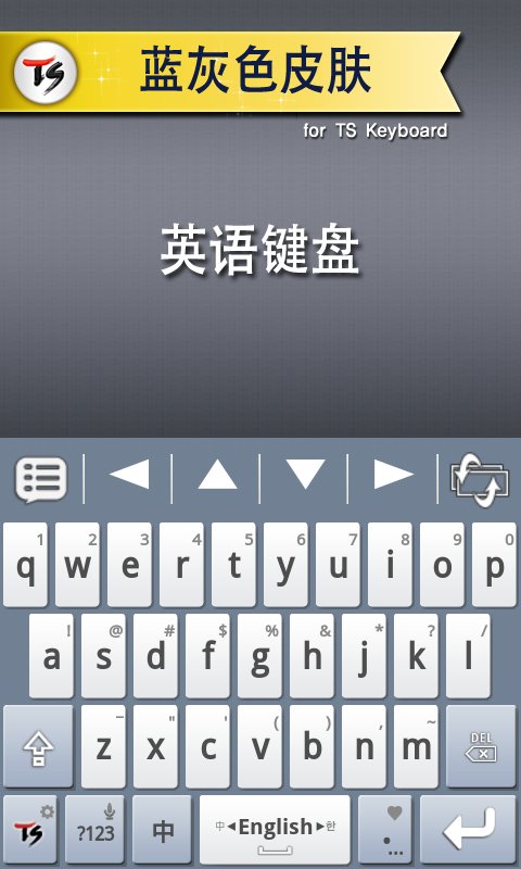 蓝灰色皮肤 for TS 键盘截图3