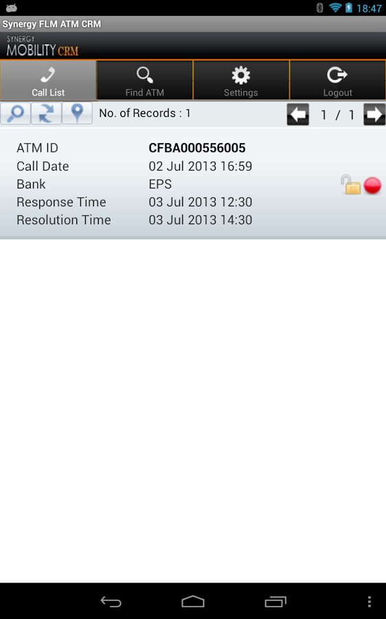 Synergy FLM ATM CRM截图3