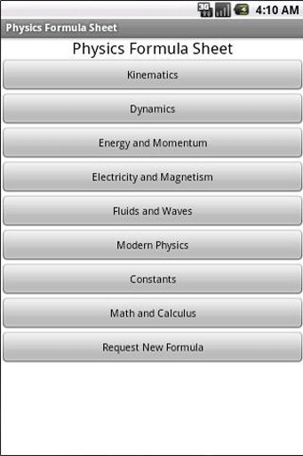 Free Physics Formula Sheet截图1