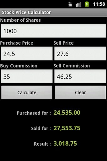 Stock Price Calculator截图1