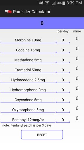 Painkiller Calculator截图1