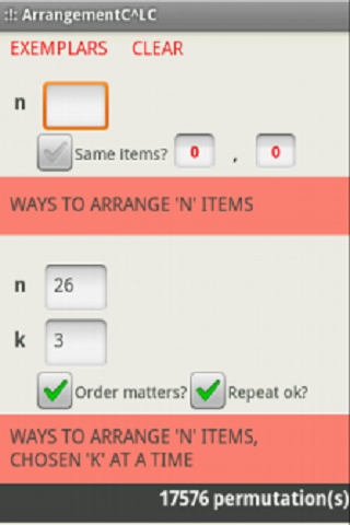 Permutations Calculator截图3