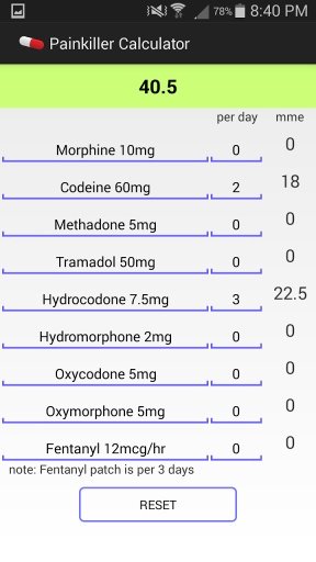 Painkiller Calculator截图2