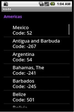 International Area Code截图