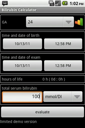 Jaundice risk calculator Free截图1