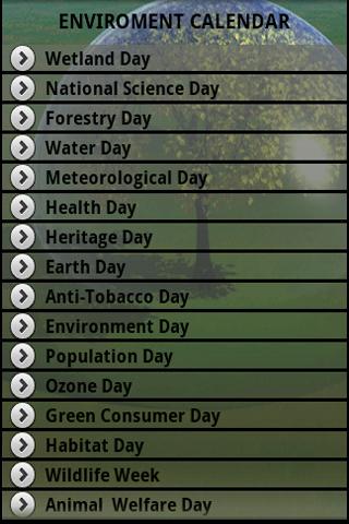 Environment Calendar截图1