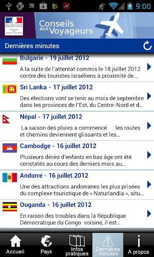 Conseils aux voyageurs截图2