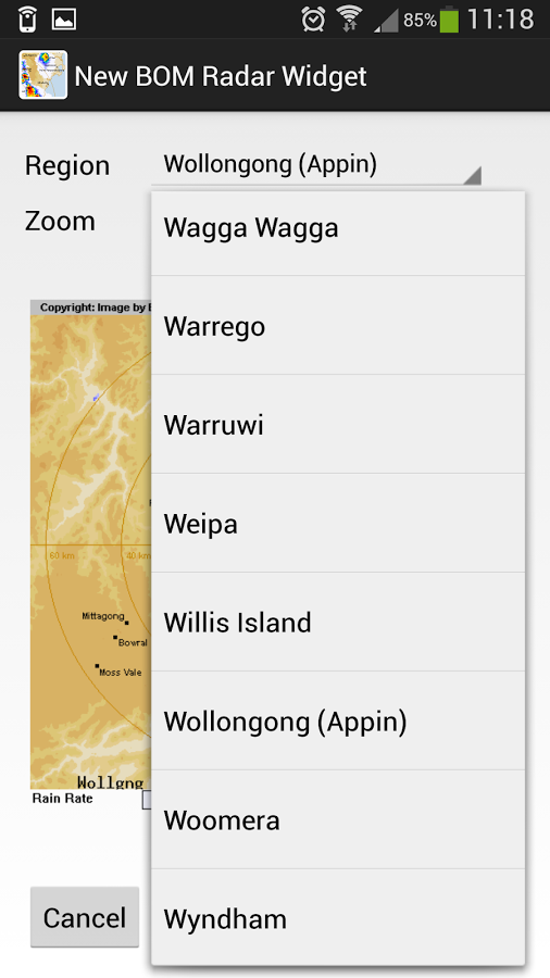 BOM Radar Widget截图7