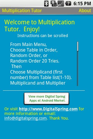 Multiplication Tutor截图3