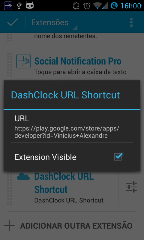 DashClock URL Shortcut截图1