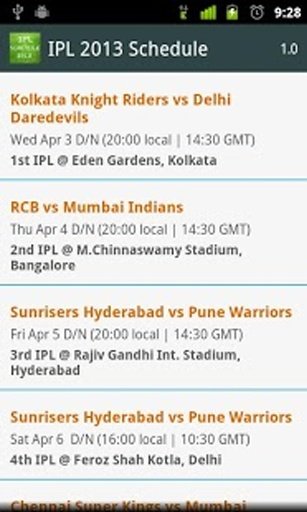 Cricket T20 Schedule截图1