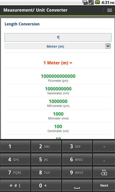 Measurement Unit Convert...截图1