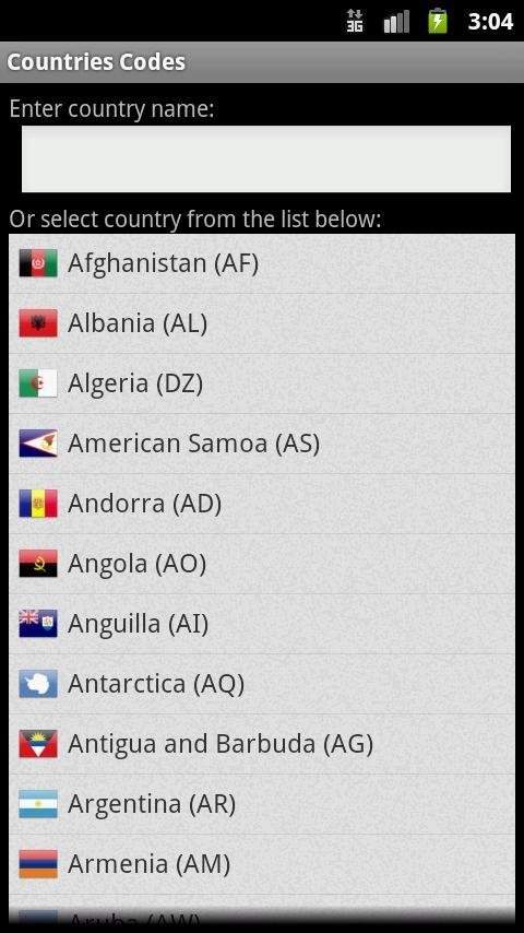 Countries Codes Reloaded截图2