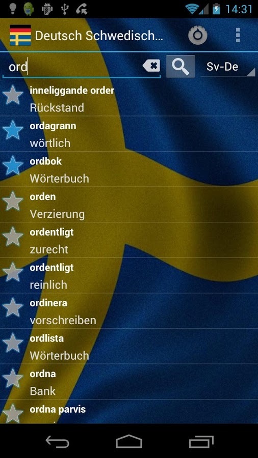 German Swedish Dictionary FREE截图2
