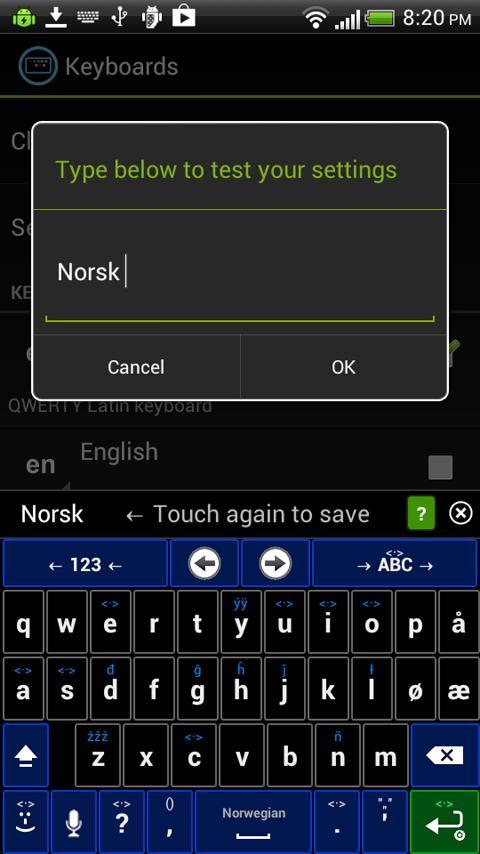 Norwegian Keyboard for i...截图3