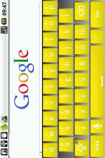 Elegant Yellow Keyboard Skin截图1