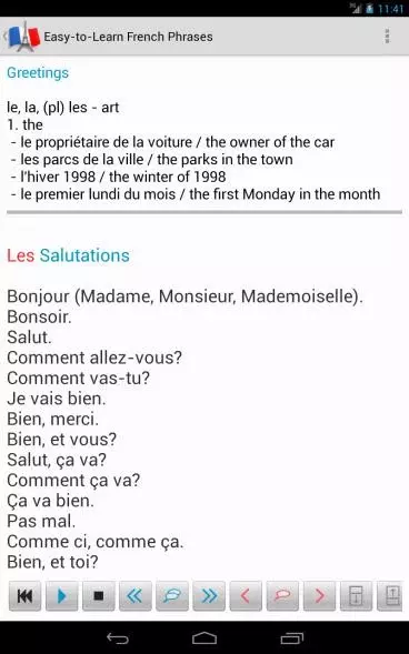 Easy-to-Learn French Phrases截图3