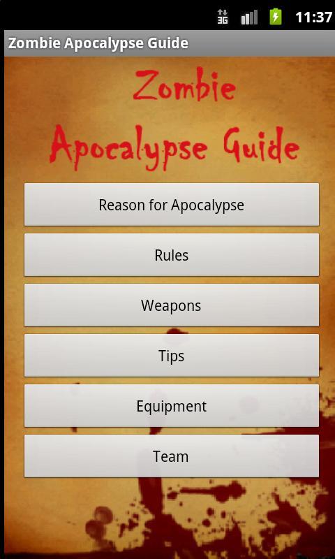 Zombie Apocalypse Guide截图5