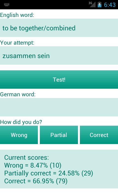 Vocabulary Test - German截图2