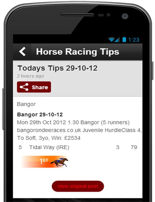 FREE HORSE RACING TIPS截图2