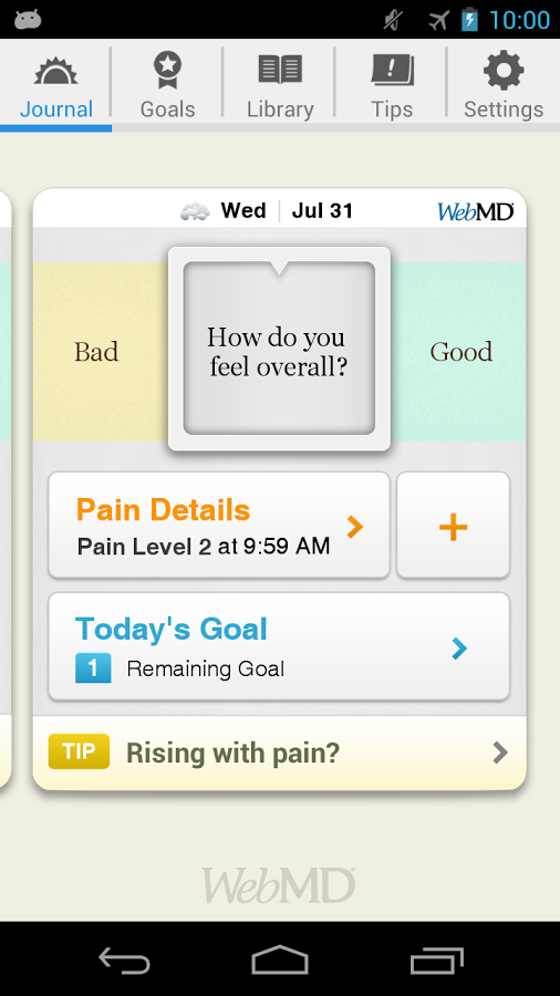 WebMD Pain Coach截图1