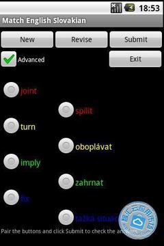 Match English Slovakian截图