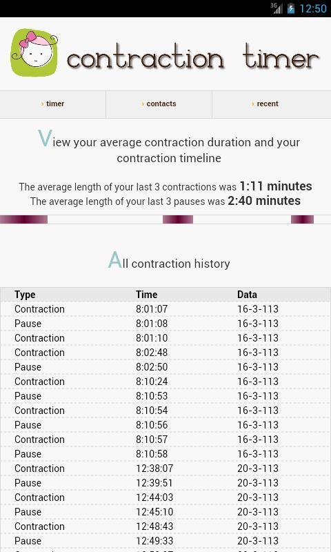 Contraction Timer截图4