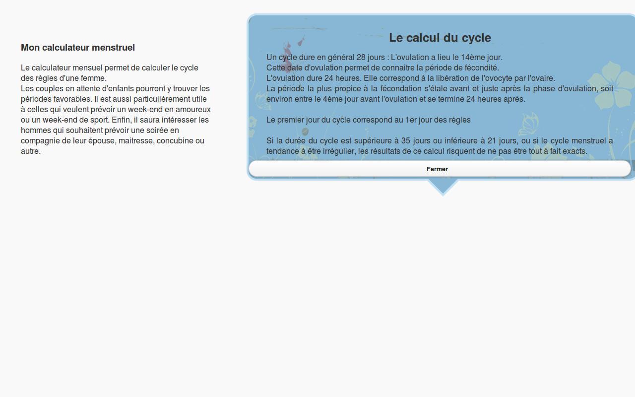 Mon calculateur menstruel截图3