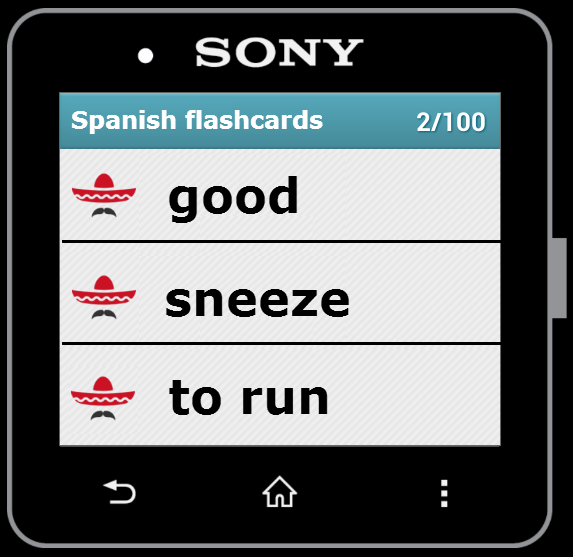 Spanish Flashcards (Sony SW2)截图7