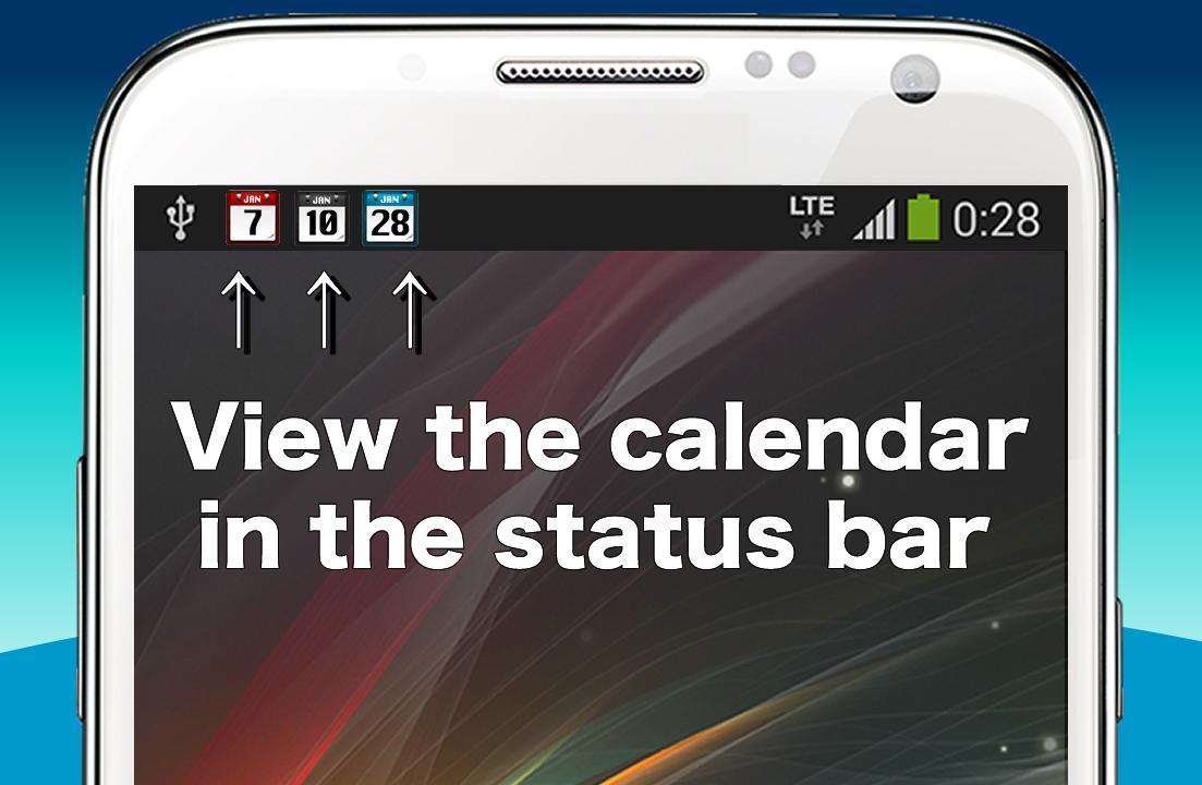 Calendar on Statusbar截图1