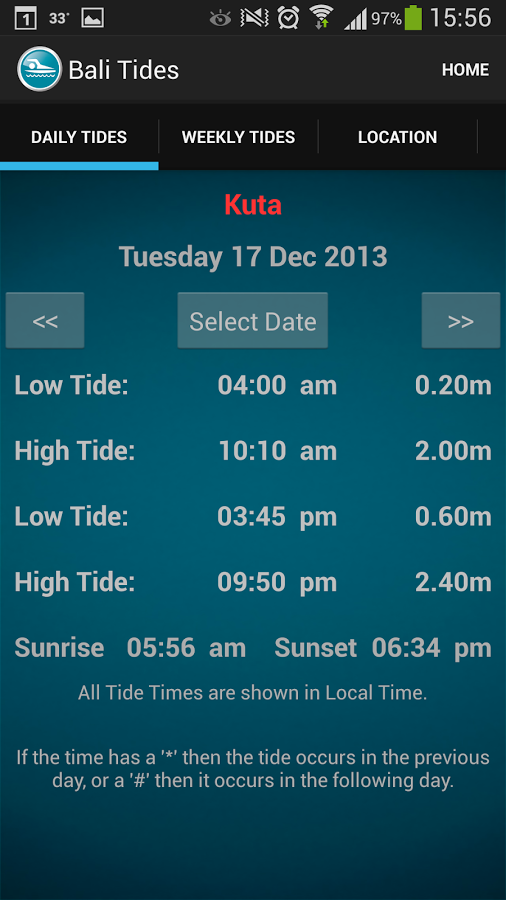 Bali Tide Times截图1