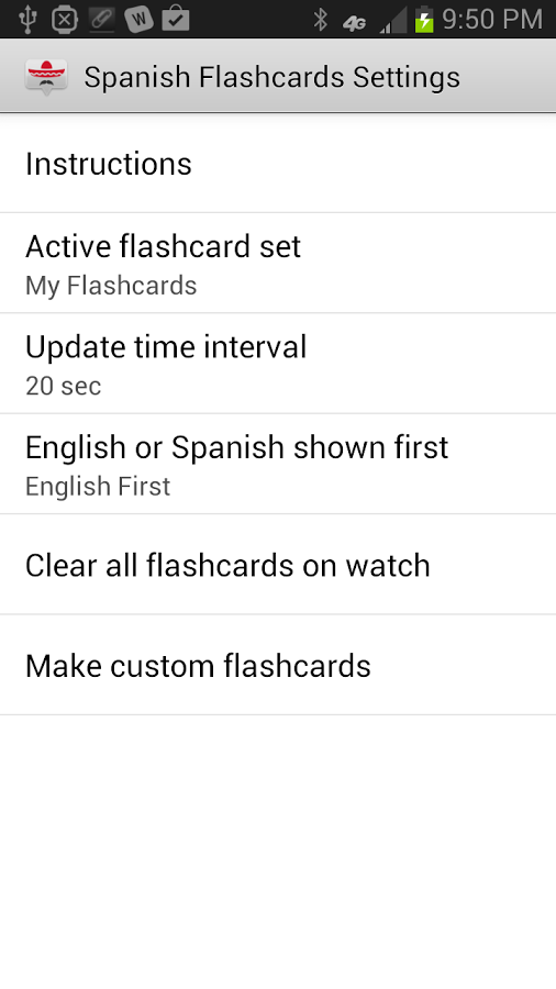 Spanish Flashcards (Sony SW2)截图2