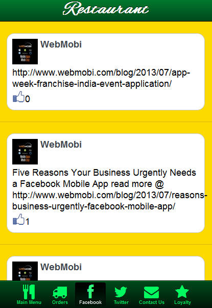 Web_Mobi Restaurant App截图1