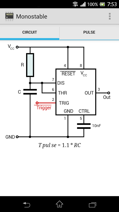 Timer IC 555 Calculator截图2