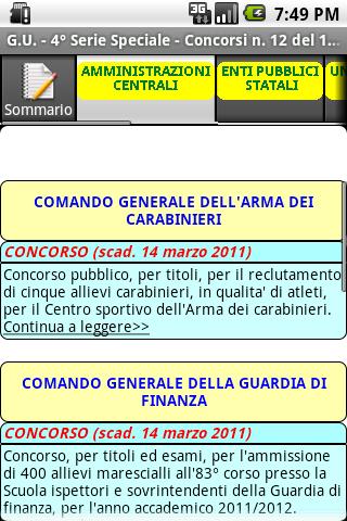 Concorsi Gazzetta Ufficiale截图5